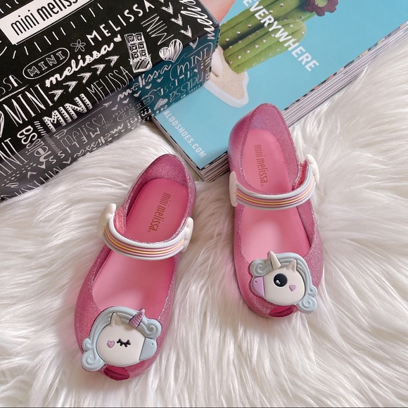MINI MELISSA Mini Ultragirl Unicorn Water Resistant Mary Jane - Picture 1 of 12